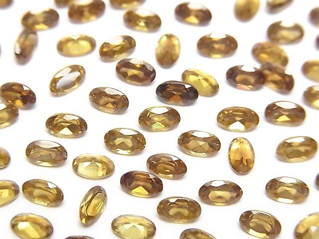 High Quality Sphene AAA Loose stone Oval Faceted 5x3mm [olive color] 5pcs
