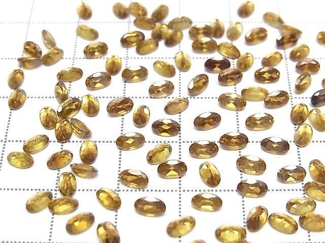 High Quality Sphene AAA Loose stone Oval Faceted 5x3mm [olive color] 5pcs