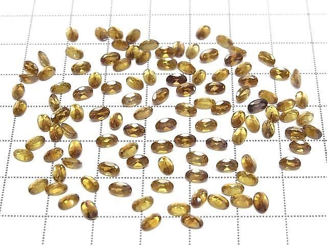 High Quality Sphene AAA Loose stone Oval Faceted 5x3mm [olive color] 5pcs