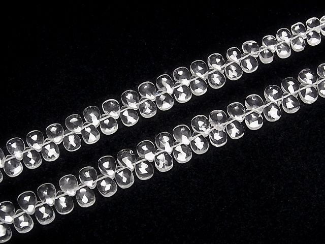 High Quality Crystal AAA Faceted Pear Shape Half or 1strand beads (approx. 5 inches/12 cm)