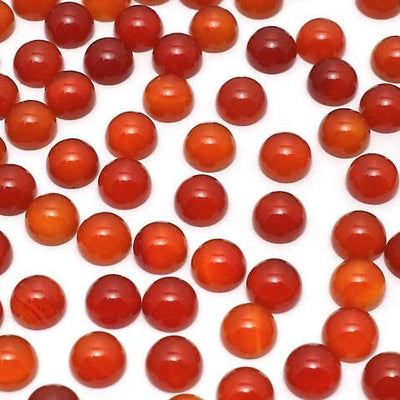 Karneol AAA Rund Cabochon 4x4mm 10 Stück