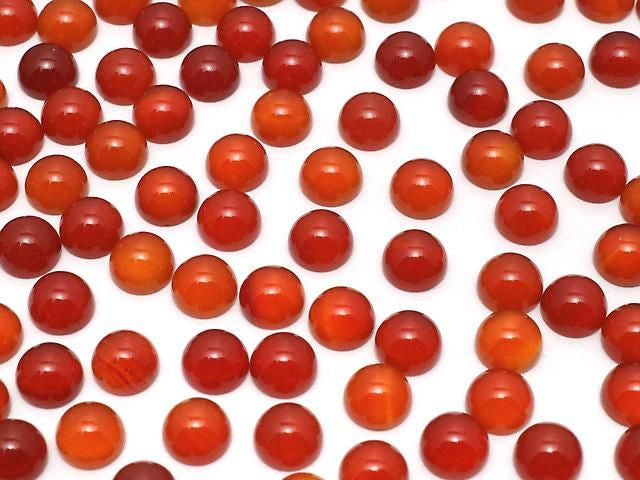 Carnelian AAA Round Cabochon 4x4mm 10pcs