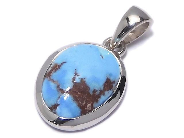 Kazakhstan Golden Hill Turquoise Pendant Silver 925 No. 2 [One of a kind]