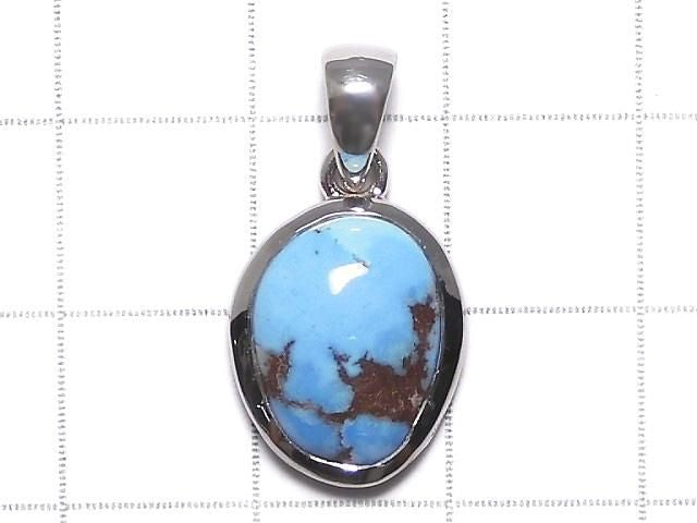 Kazakhstan Golden Hill Turquoise Pendant Silver 925 No. 2 [One of a kind]