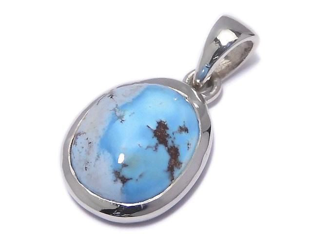 Kazakhstan Golden Hill Turquoise Pendant Silver925 NO.3 [One of a kind]