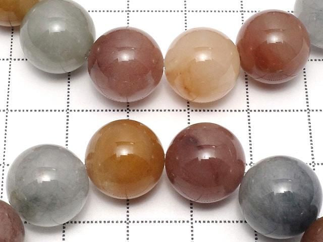 Multicolor Quartz Round 12.5mm 1strand beads (Bracelet)