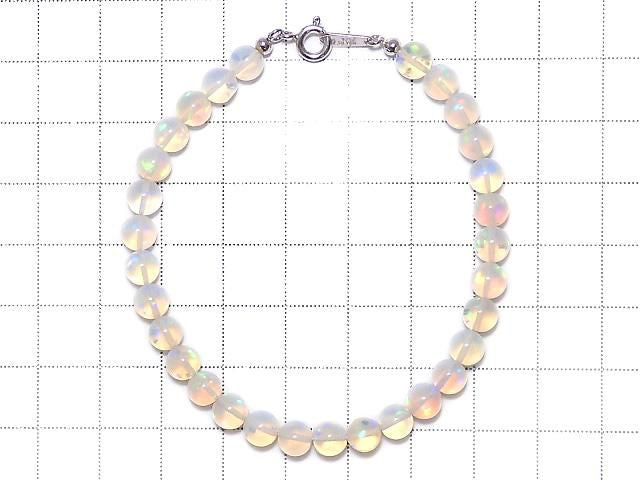 High Quality Ethiopian Opal AAA Semi Round 5.5mm 1strand beads (Bracelet) NO.5 [One of a kind]
