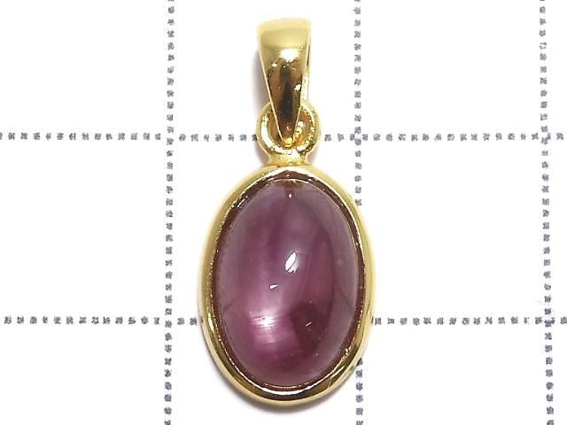 High Quality Star Ruby AAA Pendant 18KGP NO.67 [One of a kind]