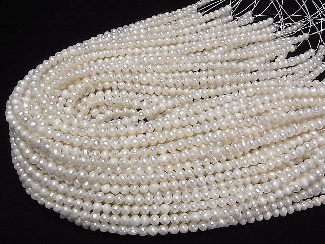 Fresh Water Pearl AA Potato 5-6mm White 1strand beads (approx. 15 inches/36 cm)