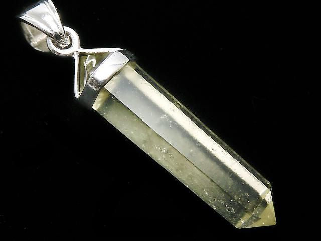 Libyan Desert Glass Double Point Pendant Silver925 No. 31 [One of a kind]