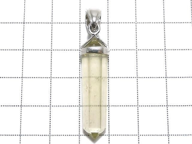 Libyan Desert Glass Double Point Pendant Silver925 No. 31 [One of a kind]