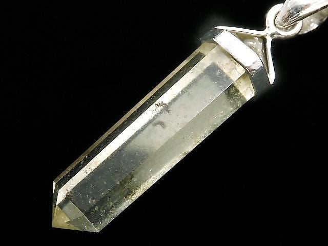 Libyan Desert Glass Double Point Pendant Silver925 No. 32 [One of a kind]