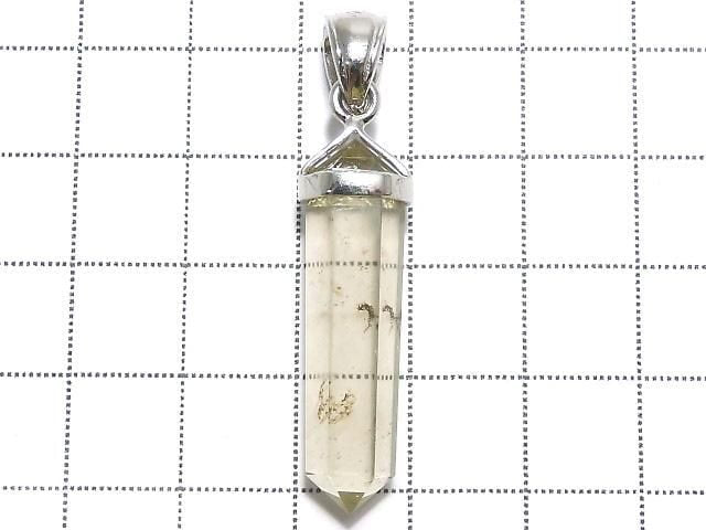 Libyan Desert Glass Double Point Pendant Silver925 No. 32 [One of a kind]