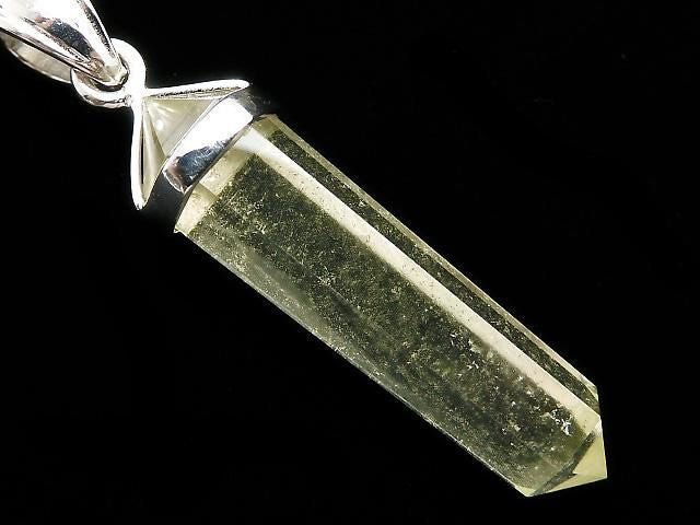 Libyan Desert Glass Double Point Pendant Silver925 No. 33 [One of a kind]