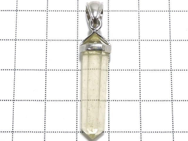 Libyan Desert Glass Double Point Pendant Silver925 No. 33 [One of a kind]