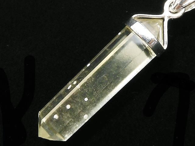 Libyan Desert Glass Double Point Pendant Silver925 No. 34 [One of a kind]