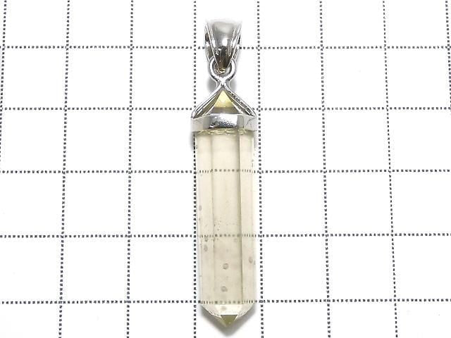 Libyan Desert Glass Double Point Pendant Silver925 No. 34 [One of a kind]