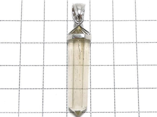 Libyan Desert Glass Double Point Pendant Silver925 No. 36 [One of a kind]