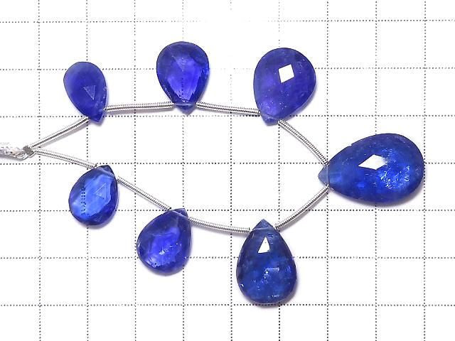High Quality Tanzanite AAAA Pear shape Faceted Briolette 1strand beads NO.5 [One of a kind]