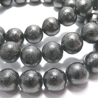 Meteorit (Altai-Meteorit) Schwarze Runde 8mm 1Strang Perlen (Armband)
