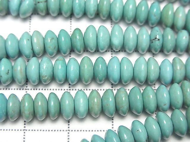 Magnesite Turquoise Rondelle 6x6x3mm 1strand beads (aprx.15inch/38cm)