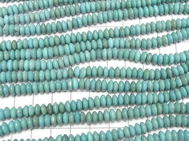 Magnesite Turquoise Rondelle 6x6x3mm 1strand beads (aprx.15inch/38cm)