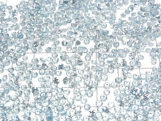 High Quality Natural Blue Zircon AAA Loose Stone Round Faceted 3x3mm 10pcs