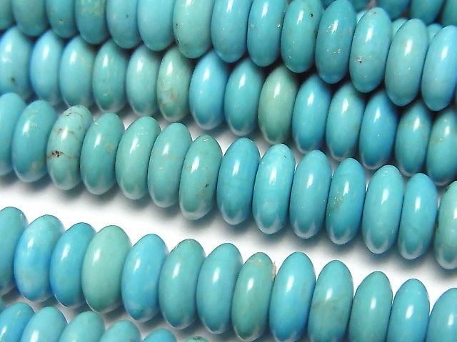 Magnesite Turquoise Rondelle 8.5x8.5x3mm 1strand beads (aprx.15inch/38cm)