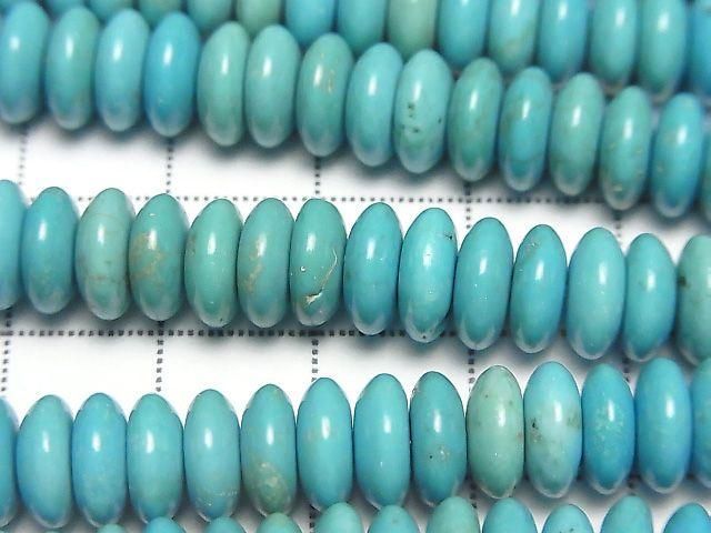 Magnesite Turquoise Rondelle 8.5x8.5x3mm 1strand beads (aprx.15inch/38cm)