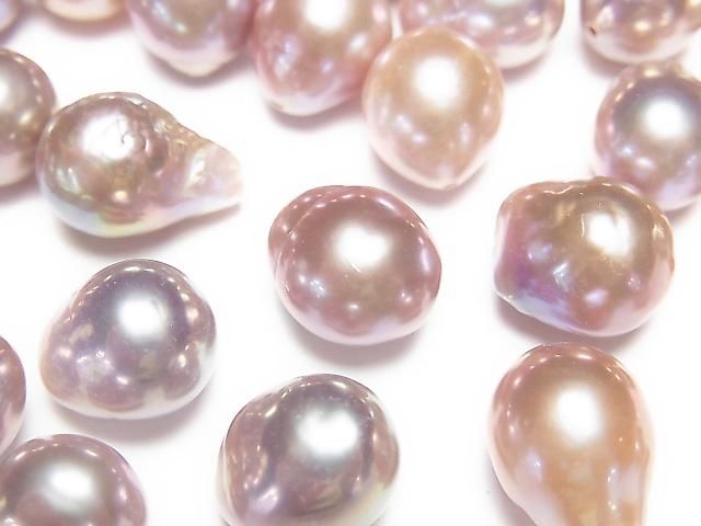 Fresh Water Pearl AA++ Potato Drop 11-15mm [Half Drilled Hole] Natural Lavender Pink 5pcs