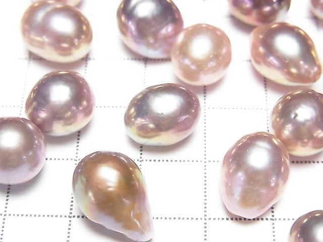 Fresh Water Pearl AA++ Potato Drop 11-15mm [Half Drilled Hole] Natural Lavender Pink 5pcs