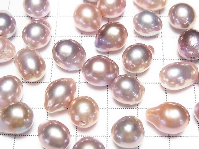 Fresh Water Pearl AA++ Potato Drop 11-15mm [Half Drilled Hole] Natural Lavender Pink 5pcs