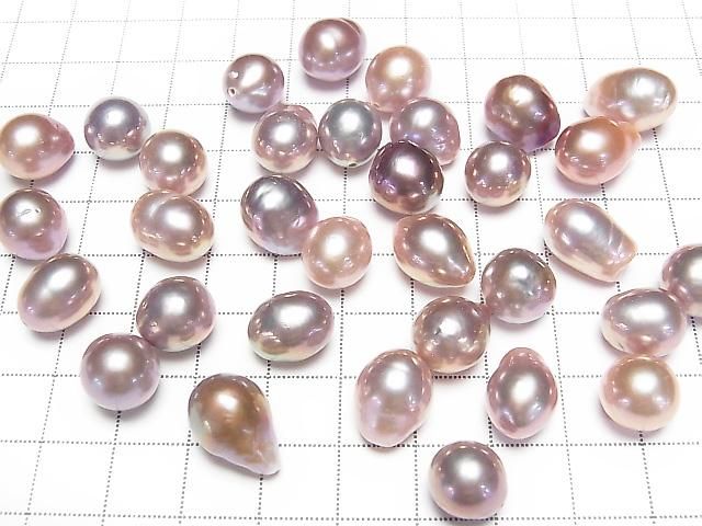 Fresh Water Pearl AA++ Potato Drop 11-15mm [Half Drilled Hole] Natural Lavender Pink 5pcs