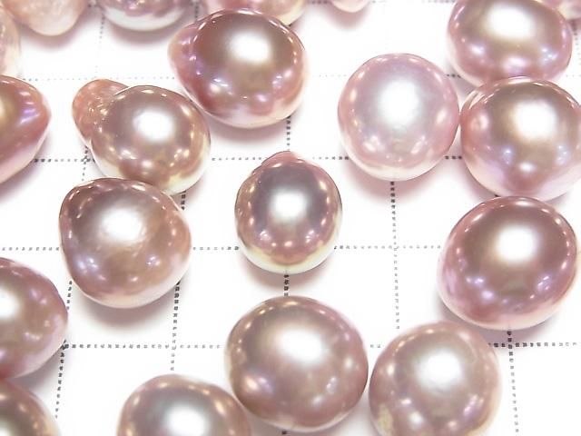 Fresh Water Pearl AAA Loose Stone Potato Drop 11-15mm Natural Color Lavender Pink 2pcs