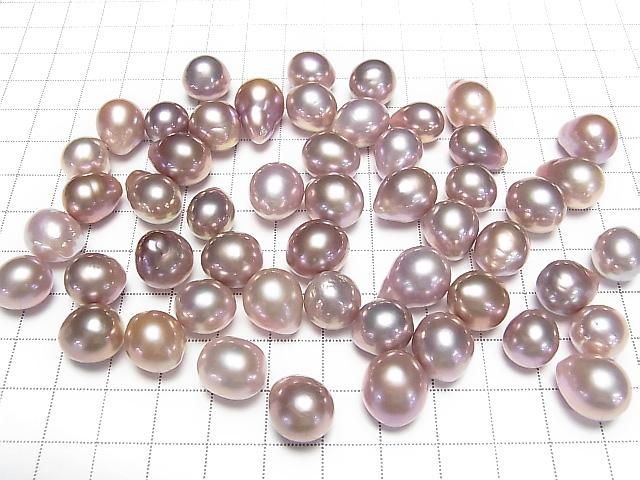 Fresh Water Pearl AAA Loose Stone Potato Drop 11-15mm Natural Color Lavender Pink 2pcs