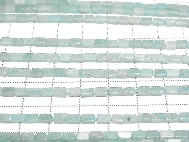 Amazonite AA 4Faceted Faceted Tube 4.5x2.5x2.5mm 1strand beads (aprx.15inch/36cm)