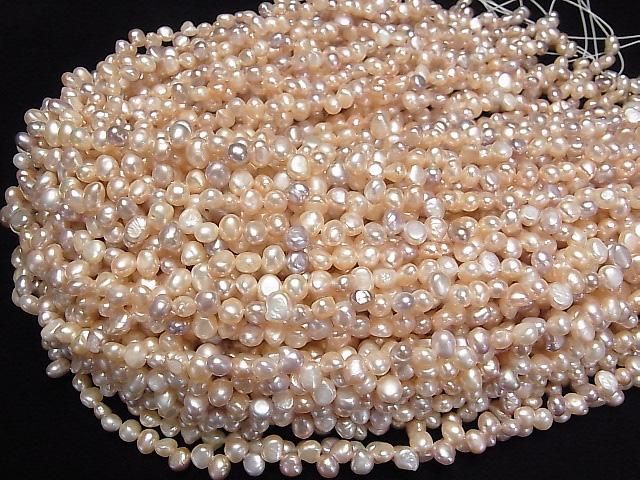 Fresh Water Pearl AA+ Baroque 6mm Natural Color Mix Top/Side Drilled Hole 1strand beads (approx. 15inch/36cm)
