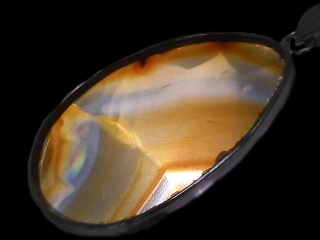 Iris Agate Pendant Silver 925 No. 2 [One of a kind]