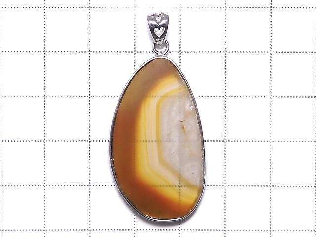 Iris Agate Pendant Silver 925 No. 3 [One of a kind]