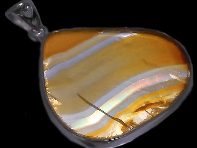 Iris Agate Pendant Silver 925 No. 4 [One of a kind]