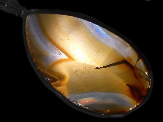 Iris Agate Pendant Silver 925 No. 7 [One of a kind]