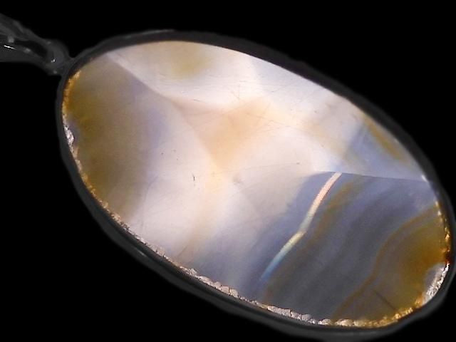 Iris Agate Pendant Silver 925 No. 12 [One of a kind]