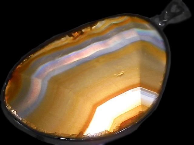 Iris Agate Pendant Silver 925 No. 14 [One of a kind]
