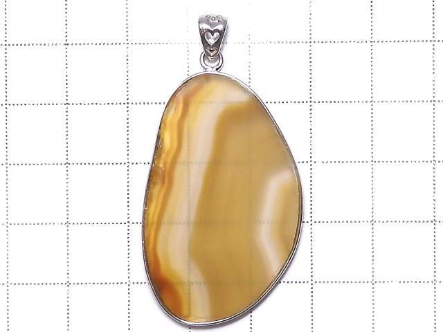 Iris Agate Pendant Silver 925 No. 14 [One of a kind]