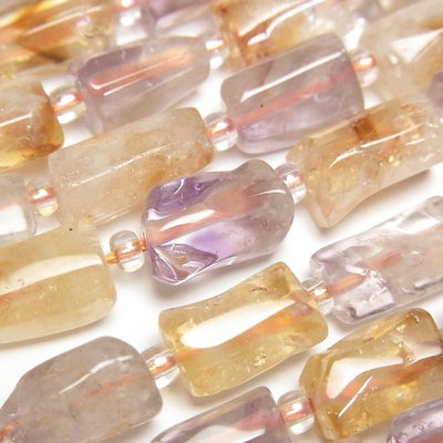 Amethyst x Citrin Roh Tube-Facettiert Nugget 1 Strang Perlen (ca. 15 Zoll/36 cm)