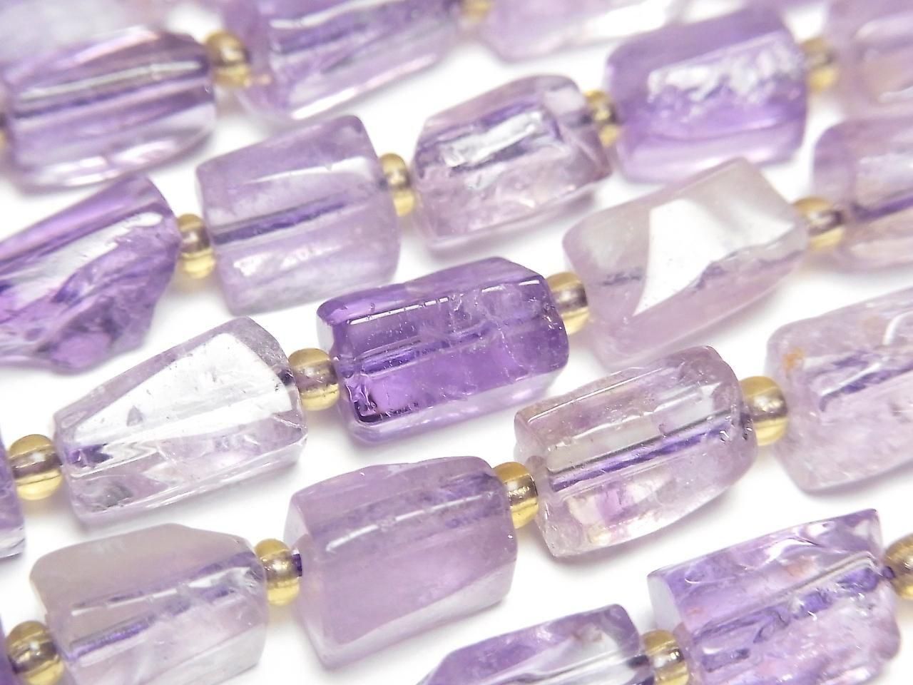 Amethyst AA Rough Tube-Faceted Nugget 1strand beads (aprx.15inch/38cm)
