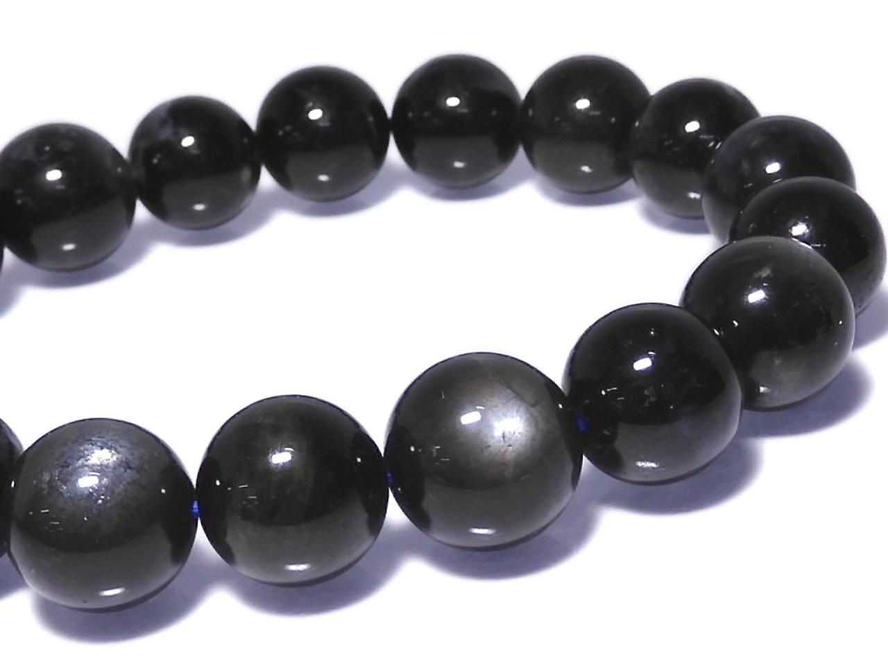 Black Star Aquamarine AAA- Round 11.5mm 1strand beads (Bracelet) NO.101 [One of a kind]