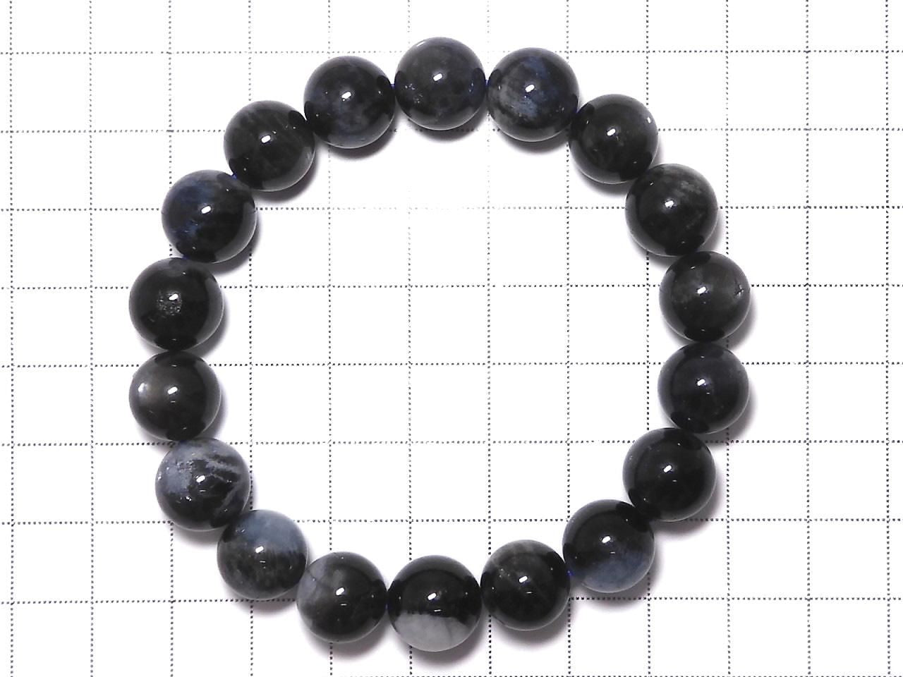Black Star Aquamarine AAA- Round 11.5mm 1strand beads (Bracelet) NO.102 [One of a kind]