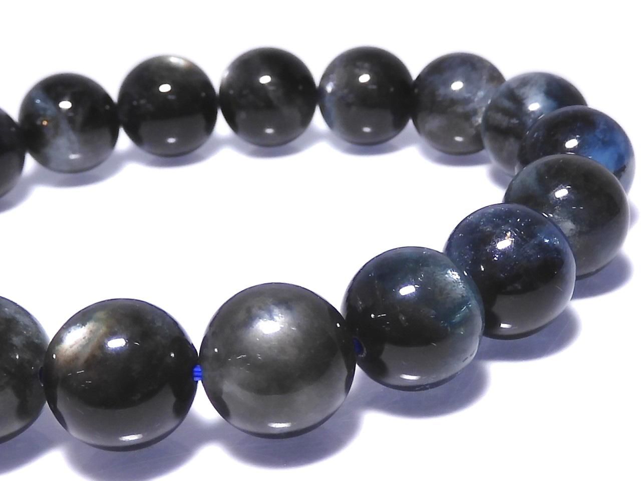 Black Star Aquamarine AAA- Round 11.5mm 1strand beads (Bracelet) NO.104 [One of a kind]