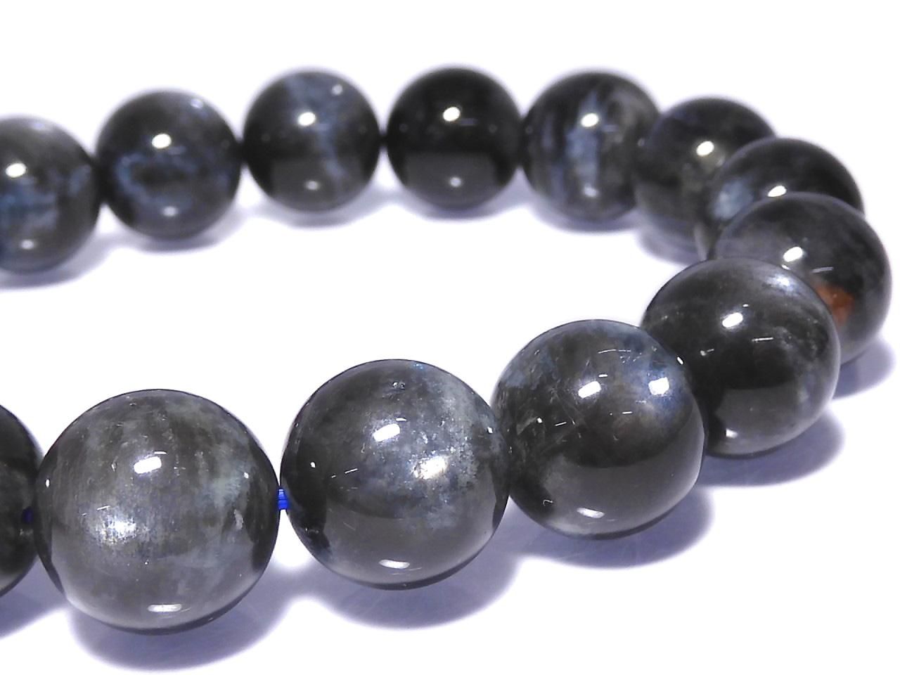 Black Star Aquamarine AAA- Round 12.5mm 1strand beads (Bracelet) NO.107 [One of a kind]